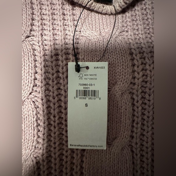 Cable Sweater in Sugar Lilac Color - Picture 2 of 3